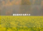 德信德州扑克牌大小