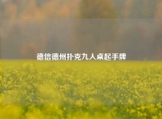 德信德州扑克九人桌起手牌