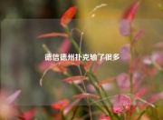 德信德州扑克输了很多