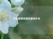 手机版赌钱德信德州扑克