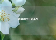 德信德州扑克英文