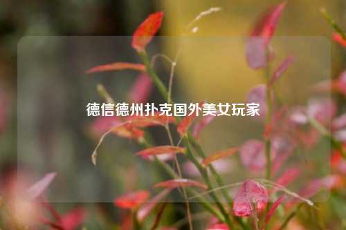 德信德州扑克国外美女玩家