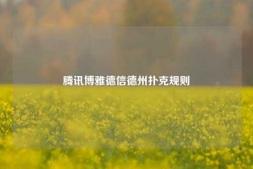 腾讯博雅德信德州扑克规则